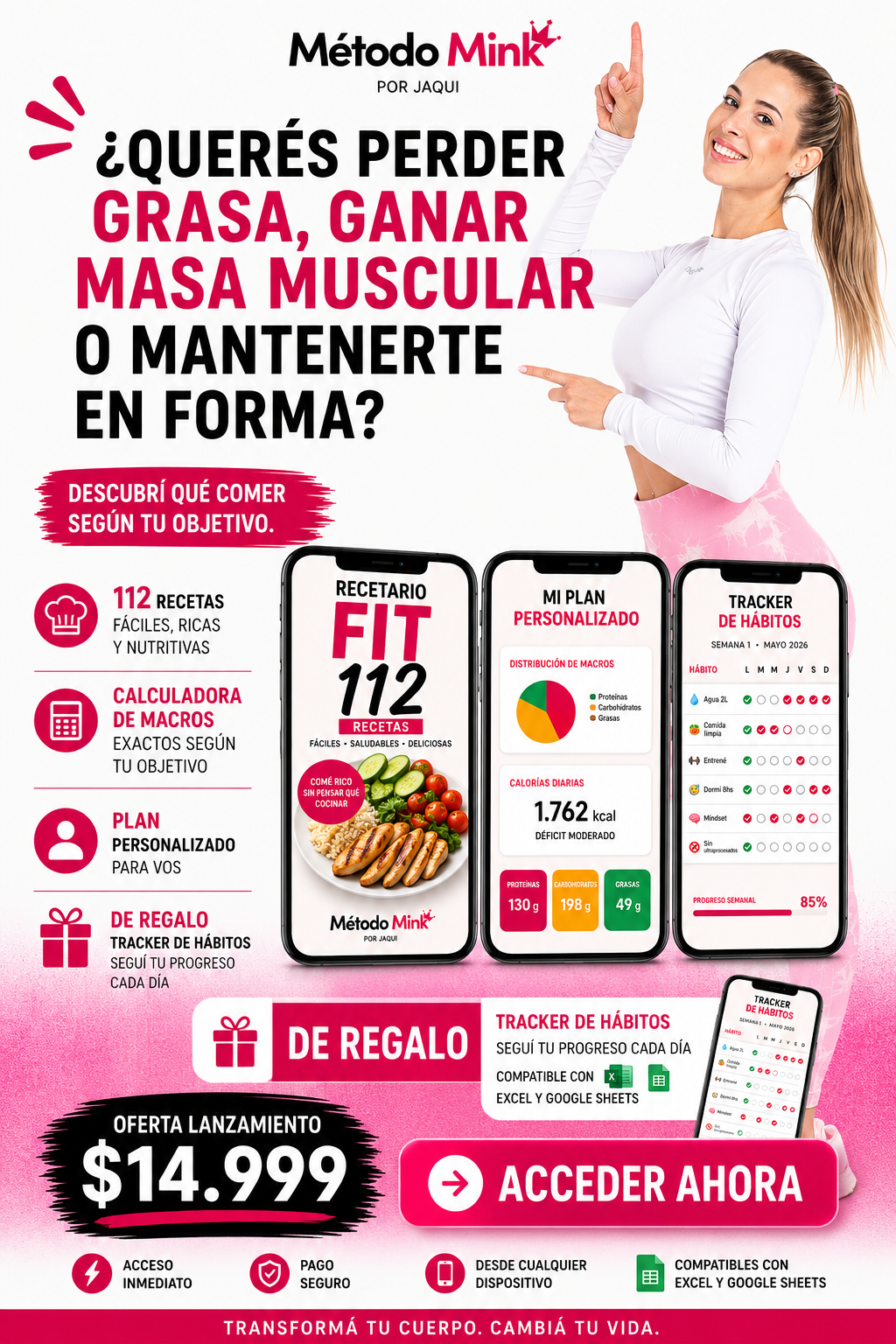 📊Calculadora de Macros PRO + Recetario FIT Premium + 🎁Tracker de habitos